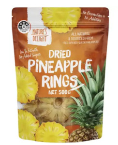 Pineapple Dried Rings Natures Delight 500g