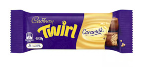 Snacks Sweets 1: Chocolate Caramilk Twirl Cadbury 39g