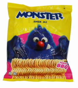 Noodle Snack: Noodle Monster Noodle Snack BBQ Flavour 8 x 25g*