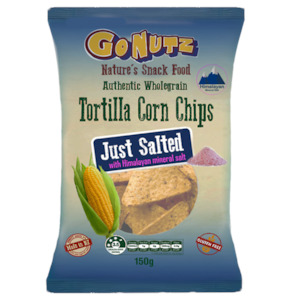 Groceries: Chips Salted Tortilla Corn Go Nuts 150g