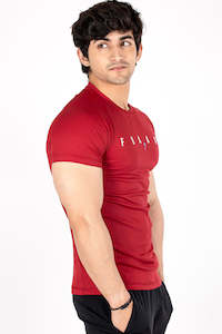 Checks T-shirt Maroon