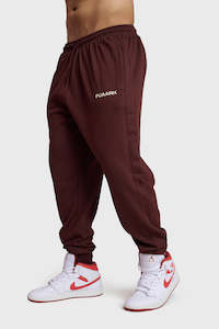 Mens Joggers Track Pants: Signature Oversized Joggers Brown