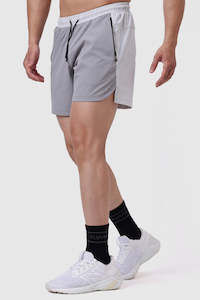 Gym Shorts Men: Snap Colourblock Shorts Light Grey