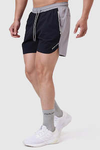 Gym Shorts Men: Snap Colourblock Shorts Black