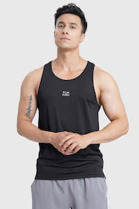 Gym Vest Men: Sprint Running Tank Black