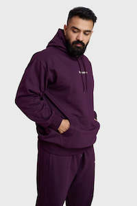 Hoodies Jackets: Signature Oversized Hoodie Plum