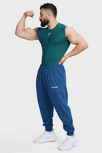 Men Compression Wear: Compression Sleeveless Tank Emerald Green