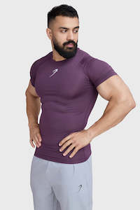 Men Compression Wear: Compression T-shirt Plum