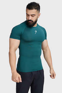 Men Compression Wear: Compression T-shirt Emerald Green