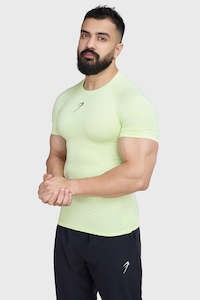 Men Compression Wear: Compression T-shirt Lime