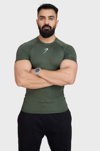 Men Compression Wear: Compression T-shirt Olive