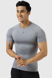 Men Compression Wear: Compression T-shirt Sea Grey
