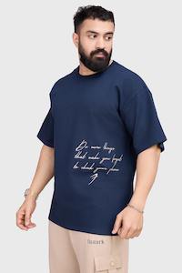 Gym Oversized Tshirts Men: Inspiration Oversized T-shirt Navy