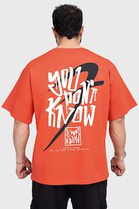 Gym Oversized Tshirts Men: Dapper Oversized T-shirt Orange