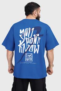 Gym Oversized Tshirts Men: Dapper Oversized T-shirt Royal Blue