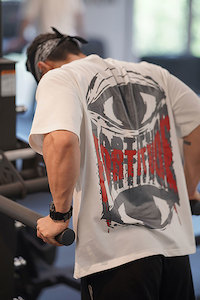 Gym Oversized Tshirts Men: Fortitude Oversized T-shirt White