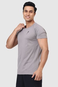 Gym Tshirts For Men: Rogue T-shirt Light Grey