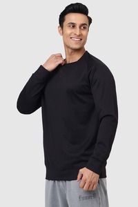 Gym Tshirts For Men: Polish Sweatshirt Black