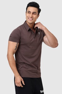 Gym Tshirts For Men: Polo T-shirt Brown