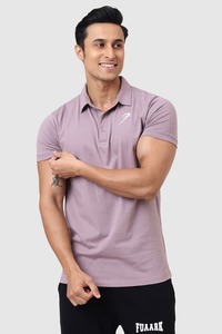 Gym Tshirts For Men: Polo T-shirt Mauve