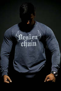 Gym Tshirts For Men: Shadow Washed Sweatshirt Dark Grey