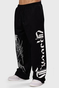 Mens Joggers Track Pants: Hellset Loose Tracks Black