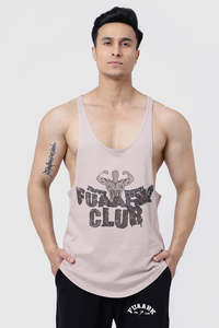 Gym Vest Men: Fuaark Club Stringer Beige