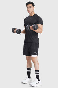 Running Collection: Checks Running T-shirt Black