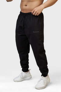 Mens Joggers Track Pants: Signature Oversized Joggers Black
