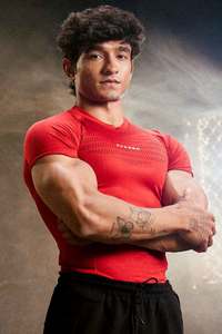 Power Seamless T-shirt Red/ Fuaark
