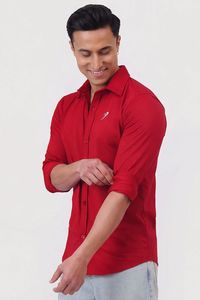 Gym Tshirts For Men: Aero Fullsleeves Shirt Deep Red