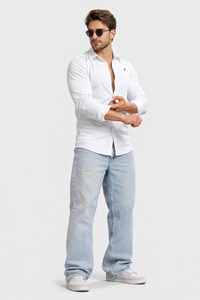 Gym Tshirts For Men: Aero Fullsleeves Shirt White