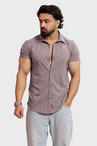 Gym Tshirts For Men: Aero Shirt Pastel Brown