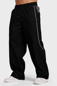 Mens Joggers Track Pants: Loft Loose Tracks Black