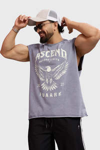 Ascend Washed Capsleeve Tank Light Grey
