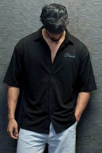 Gym Tshirts For Men: Off Duty Oversized Shirt Black