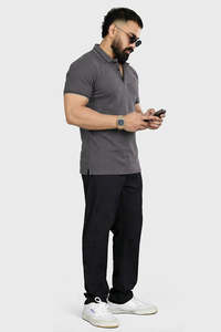 Mark Polo T-shirt Dark Grey