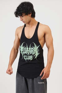 Gym Vest Men: Revenge Stringer Black