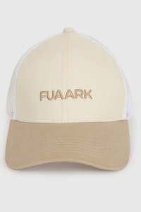 Caps: Sleek Trucker  Cap Beige/White