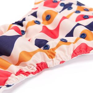 Trims Nappy Shells For Bulk Packs: Fudgey TRIMS™ Pocket Nappy - Retro Geo