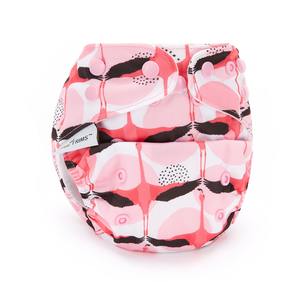 Trim Fit Nappy: Fudgey TRIMS™ Pocket Nappy - Flippin Flamingos