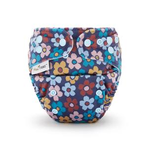 Trim Fit Nappy: Fudgey TRIMS™ Pocket Nappy - Retro Floral (Minky)
