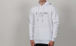 Fuego Collection Hoodies: White Fuego Collection Hoodie