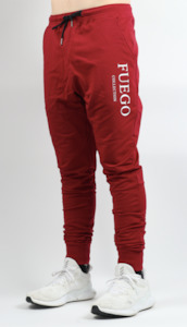 Fuego Collection Jogger Pants 1: Maroon Fuego Collection Jogger Pants