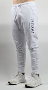Fuego Collection Jogger Pants 1: White Fuego Collection Jogger Pants