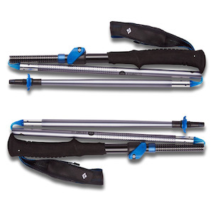Trekking Poles: Black Diamond Distance Treking/Running Poles FLZ - Pewter