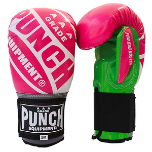 Punch Equipment: 900219     ~ PRO BAG BUST PNK/GRN SM/MED