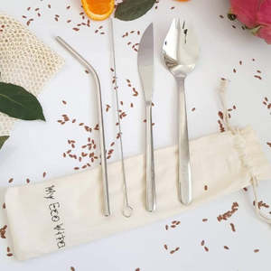 Products: Stainless Steel Take-away Cutlery Set - Full Circle Eco