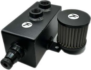 Full Throttle Parts: 1L Aluminum Oil Catch Can With Breather & Drain