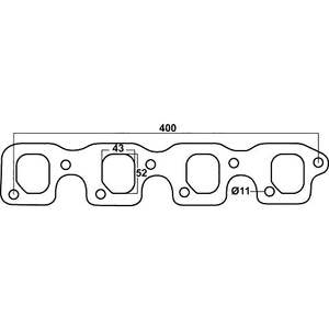 Ford: Redback Header Gasket for Ford Falcon (01/1966 - 02/1988), Fairlane (01/1966 - 02/1988)